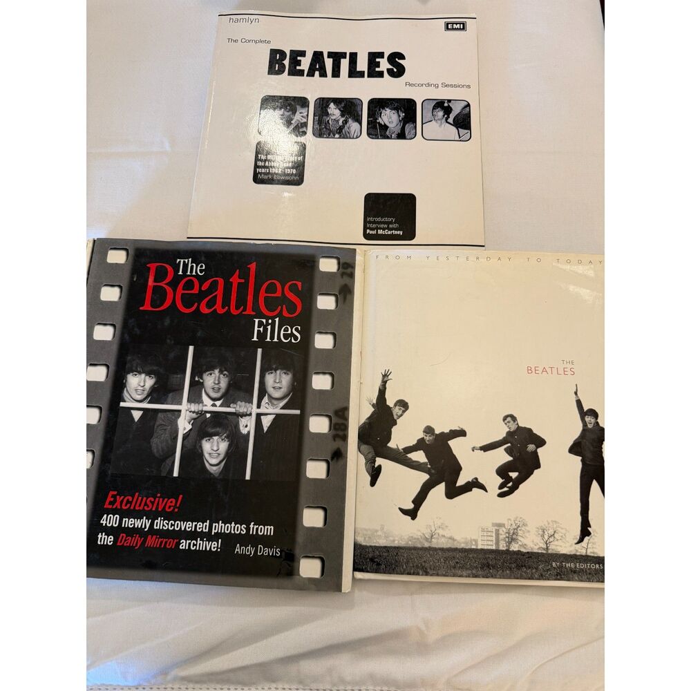 3 Vintage Beatles Books The Complete Beatles The Beatles Files The Beatles HC DJ